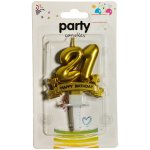 Happy Birthday 21 Gold Candle