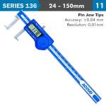 Dig. Caliper 24 150 Mm 0.04 Mm Acc. Inside Point 0.01 Mm Res. S steel AC136 006 11