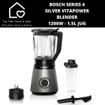 Bosch Series 4 - Silver Vitapower Blender 1200W - 1.5L Jug