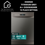 Hisense Titanium Grey A++ Dishwasher - 13 Place Setting