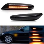 Smoked Lens Sequential Amber LED Side Marker Turn Signal Light For Bmw E60 E90 E92 E93 E82 E46 E83 E91 128I 135I 328I 335I
