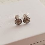 A141 - 925 Sterling Silver Crystal Ear Stud Earrings 7MM