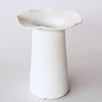 White Vase With Fluted Top – 30X24.5CM