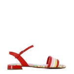 Colour Block Sandals -red multi