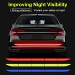 5PCS SET Car Reflective Stickers Rear Trunk Sticker Tail Box Reflective Sticker Decoration Anti-collision Warning Strip Sticker