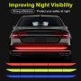 5PCS/SET Car Reflective Stickers Rear Trunk Sticker Tail Box Reflective Sticker Decoration Anti-collision Warning Strip Sticker