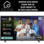 Hisense Q7Q Series 144HZ Vrr 4K Qled Smart Tv - 65 Inch 2025 Model