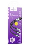 Hoco X102 Fresh 3-IN 1 Charging Cable USB To Iphone – Micro-usb – Type-c