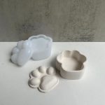 Silicone Mould Paw Print Storage Box 2PCS SET 93X88X41MM