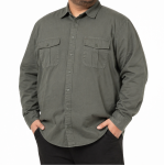 MENS LONG SLEEVE TWILL SHIRTS Olive - 8XL Olive