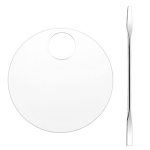 Makeup Mixing Palette Acrylic Transparent Cosmetic Paint Mixing Tray With Spatula Round