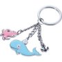 Keyring With 3 Charms - Whale And Octopus