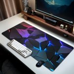 Premium Geometric Mouse Pad Waterproof & Non-slip Durable Polyester Fiber Washable Desk Mat For Gamers Office And Study Enhances