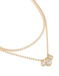 Goldair Gold Plated Cubic Zirconia Tennis & Droplets Layered Necklace