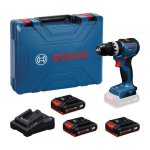 Bosch 18V Cordless Percussion Screwdriver Kit 3 Batteries GSB18V-52