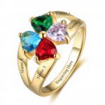 N2038 - Personalized Gold Over 925 Sterling Silver Ring