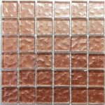 Metallic Texture Mosaic Soft Pink Tiles Sheet Size 15X15CM