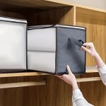 1PC Large Capacity Storage Bag With Handles Portable Clothes Storage Bag With Window For Clothes Quilts Household Wardrobe Organ