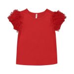Older Girl Mesh Sleeve Tee