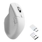 Syntech Keychron M6SB72 1K Wireless Mouse BT 2.4GHZ WIRED With Huano Silent Micro Switch And Premium Wheel - White