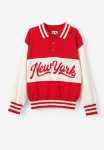 Cotton On Blair Rugby Pullover Knit - Varsity Red new York