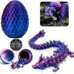 1PC Articulated 3D Printed Dragon With Egg Plastic Collectible With Moving Joints Gothic Home And Aquarium Decor Creative Gift I