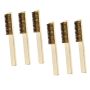 6 Pieces Steel Wire Scratch Brush Wooden Handle For Cleaning And Polishing