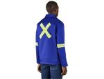 Site Premium Polycotton Jacket - Reflective Arms & Back - Yellow Tape - 5XL Royal Blue