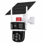 4K Wifi Wireless Smart Solar Ptz Security Camera With Solar Panel 10X Zoom Night Vision Motion Detection