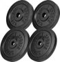 Cast Iron Weight Plate Set 2X 5KG - 2X 10KG Black