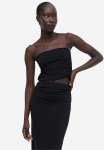 Draped Tube Top - Black