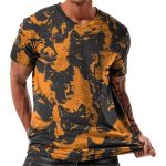 Fashion T Shirts For Men Vintage Wild Wolf Graphic Print Short Sleeve Summer Tops Stylish Fitted V Neck Casual Lightweight Basic