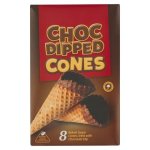 Honeyfields Choc Dipped Cones 8 Pack