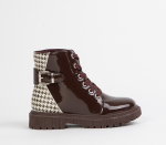 Chunky Ankle Boot - 4 Kids Maroon