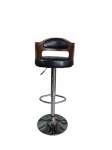 Smte 1018 Adjustable Bar Stool Black Pu Leather With Keychain