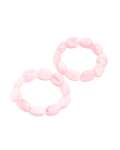 Pink Oval Beaded Stretch Bracelets 2-PACK