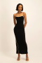Zee Ribbed Bodycon Dress W/ Contrast Piping - XS