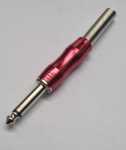 6.3MM Mono Jack Plug - Metalic Red - Red