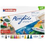 Edding - Permanent Acrylic Set 12 Plus A4 Atist Pad 10 Sheet