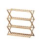4 Tiers Installation-free Foldable Bamboo Shoe Rack