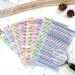 Pack Of 8 Small Talk Stickers Text Phrase Sheet Scrapbooking Greeting Card Diary Journal Book Album Decoration Professional And