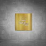 Swimming Pool Sign - Brushed Brass