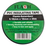 Flash Pvc Insulating Tape Black 20M