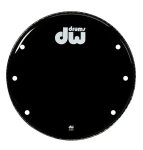 Vented Resonant Black Bass Drumhead - 22 Inch