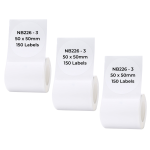 - B1 B21 B3S - 50X50MM - White Round - 3 Pack 150 Labels Per Roll