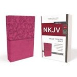 Nkjv Value Thinline Bible Standard Print Imitation Leather Pink Red Letter Edition Leather Fine Binding