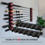 2PCS Fishing Rod Storage Display Racks Horizontal Wall Mounted Fishing Pole Holders Can Store 6 Fishing Rods