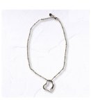 Ball Chain Floating Heart Necklace - Silver Free