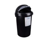 Smte Dustbin Flip-top Dustbin Plastic Black 25L With Keychain