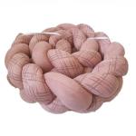 4AKID Braided Cot Bumper Satin Feel For Babies 2M - Assorted Colours - Pistachio Dusty Rose With Green Floral